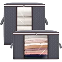 Lifewit Pack de 2 Organizador de Armario con Asa Reforzada Tejido Firme Cremallera Resistente Set de Contenedores…